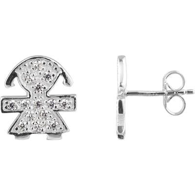 Zilver 925 Garr Oorbellen - Meisje