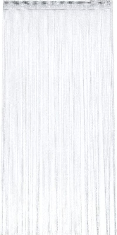 Vliegengordijn - Deurgordijn - Glitter Klamboe - Anti-vliegendeurgordijn - 100 x 200 cm - Met zilverdraad - Polyester - wit - Siergordijn - Horgordijn