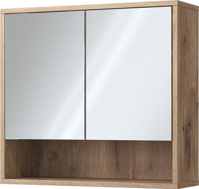 Vicco Eliza Badkamerspiegel – 70 x 65 cm met 2 deuren Viking Eik