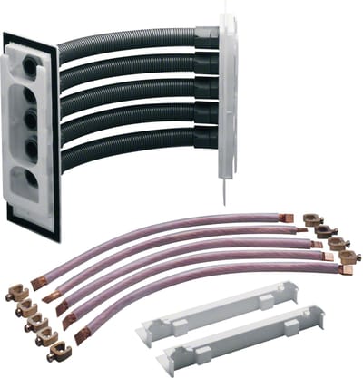 Hager ZM75S Hager ZM75S verzamelrail-hoekverbinder universele kast/kast 5p 35 mm2 CU12x5 Verzamelrails-hoekverbinder Meerdere kleuren 5-polig 1...