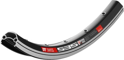 DT Swiss 535 700C 28" Velg 622-19 VL 6,5mm, zwart Uitvoering 32H