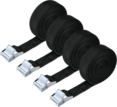 Daity 4 stuks - Spanbanden - 2m x 2,5cm spanbanden - gesp lastspanbanden - geschikt voor motor- - auto- - fietsendragers