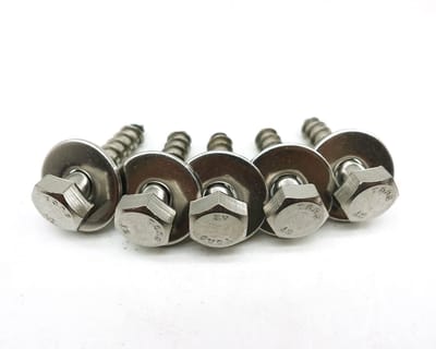 MTTProducts - M8x40 Houtschroeven - Hexagon - 5 Stuks - Inclusief Wasters - Duurzaam en Betrouwbaar - Geschikt voor Houtverbindingen