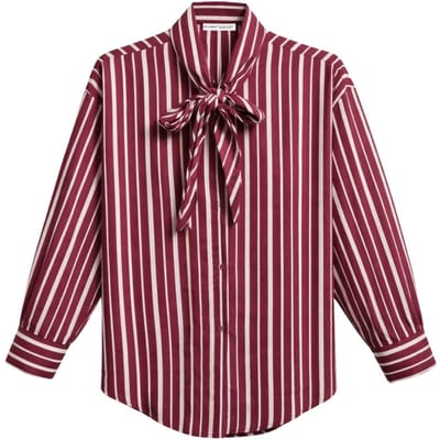 Strikdetail Gestreept Shirt