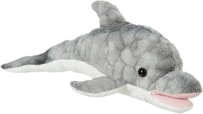 Nature Planet Pluche dolfijn knuffel - 30 cm - Kinder - speelgoed - Dieren knuffels cadeau - dolfijnen/vissen