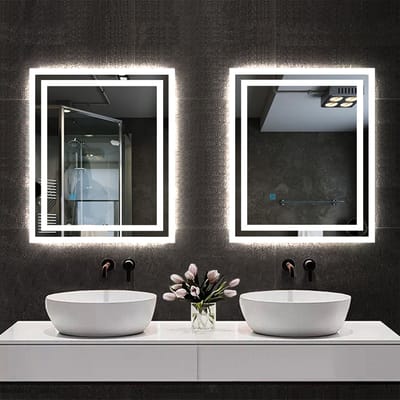 LED badkamerspiegel 60x50cm,5mm wandspiegel,enkele touch sensor schakelaar,koud wit