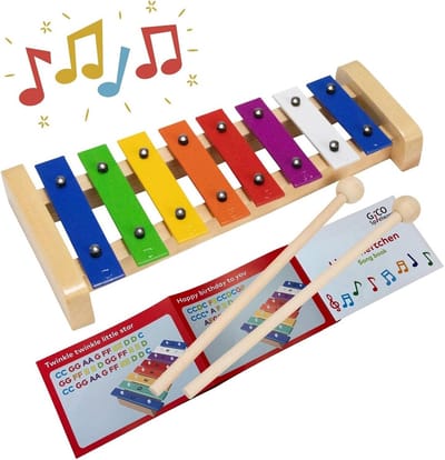 Houten Xylofoon voor Kinderen met 8 Kleurrijke Tonen - Muziekinstrument voor Muzikale Ontwikkeling