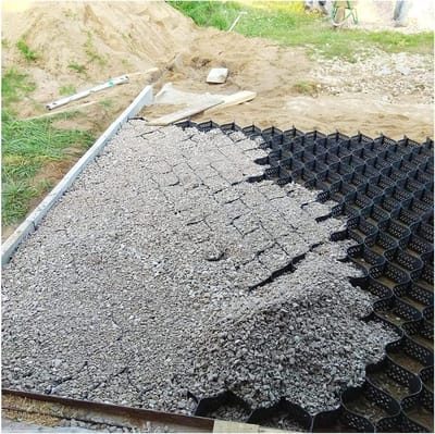 Grondrooster Stabilisator - Grindmat Stabilisatiemat - Opritten Versterken - Hoge Dichtheid Polyethyleen - 51 cm hoog - Zwart