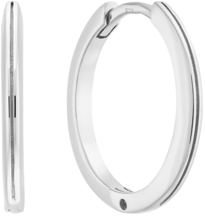 Glow 107.2640.15 Dames Oorbellen - Oorringen - Sieraad - Zilver - 925 Zilver - 2 mm breed - 15 mm lang