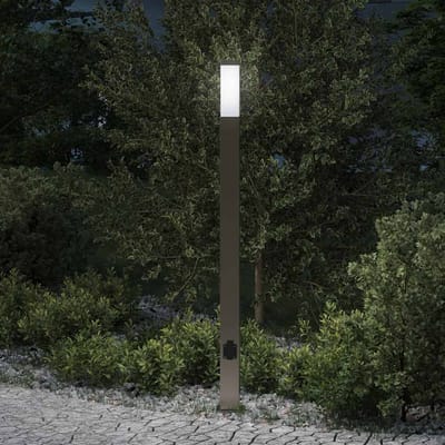 vidaXL Bolderarmatuur met stopcontact 110 cm RVS IP44
