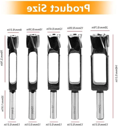 Tap Cutter en Boor voor Houtbewerking - 13 mm Shank, Ideaal voor Meubelproductie, Pluggen en Dowel Gaten