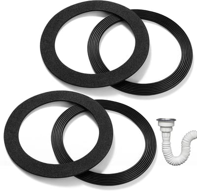 4x Universele Wastafelplug Afdichtingsringen - Vervangende Afvoergatrubber voor Keuken en Badkamer