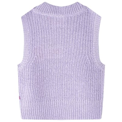 vidaXL - Kinderspencer - gebreid - 92 - lichtlila