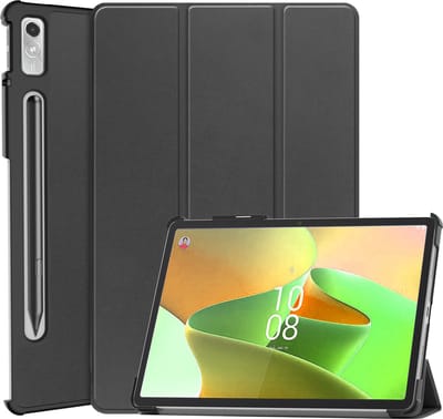 Hoesje Geschikt voor Lenovo Tab P11 Pro - Dun & Stevig - Trifold Bookcase - Hard Cover Case - Met Uitsparing Geschikt voor Lenovo Pen - Hardcover Book - Tablet Hoes - Zwart