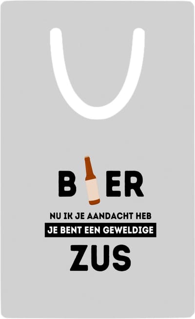 Hacebo® - bier, nu ik je aandacht heb je bent een geweldige zus metalen boekenlegger - de beste zus - verjaardagscadeau - verjaardag - cadeau - cadeautje voor zus - zus artikelen - kado - geschenk Bladwijzer boekenleggers - 7.6 cm x 5cm