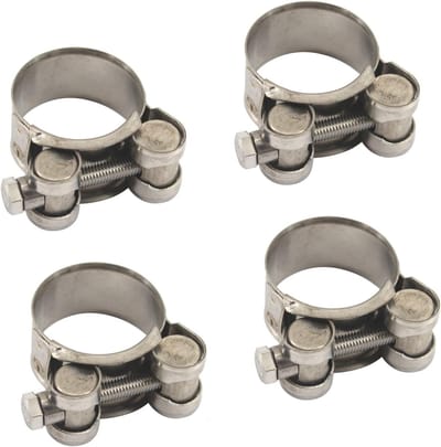 Dailygoods - (Pack van 4) Maat 48-51mm T-Bolt Slangklem 304 RVS Buisklemmen Pijpklem Pack van 4