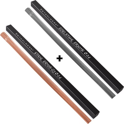 TIG-lasstaven SET STAHLWERK staal / RVS / Ø 2,5 / 2,4 mm x 500 mm / elk 1 kg inclusief opbergdoos