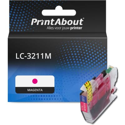 PrintAbout huismerk Inktcartridge LC-3211M Magenta Hoge capaciteit Geschikt voor Brother