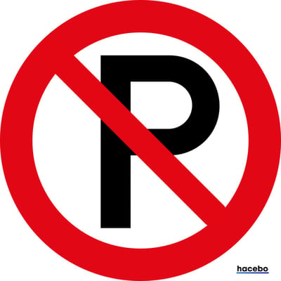 Verboden te parkeren sticker - Rond Verbodsteken - Weerbestendig - Ø 10cm