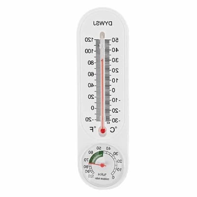 Hygrometer Thermometer - Vochtigheidsmeter Temperatuurmeter - Binnenklimaat Monitoren - Mechanische Meting - 26.3 cm - Zwart