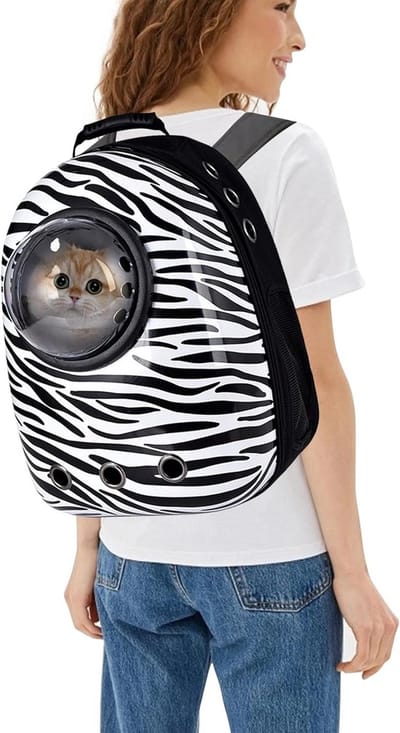 Ademende Dieren Rugzak voor Katten en Kleine Honden - Ruimtecapsule Transparant