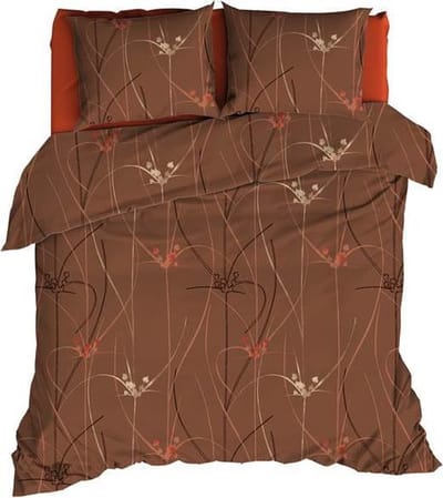 Satin d'Or Elsa - Dekbedovertrek - Tweepersoons - 200x200/220 cm - Bruin