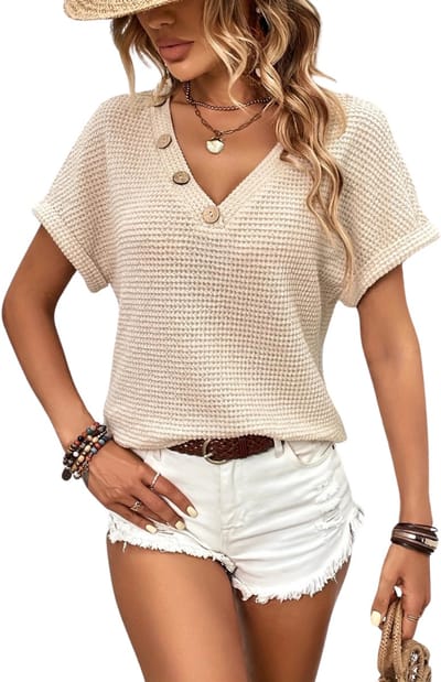 Livano Topje Dames - Kleding - Shirt - Blouse - Kort - Volwassen - Abrikoos - Maat S