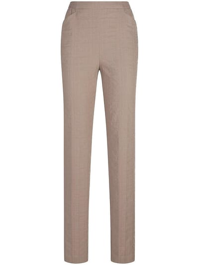Broek taps toelopende pasvorm Van Peter Hahn beige