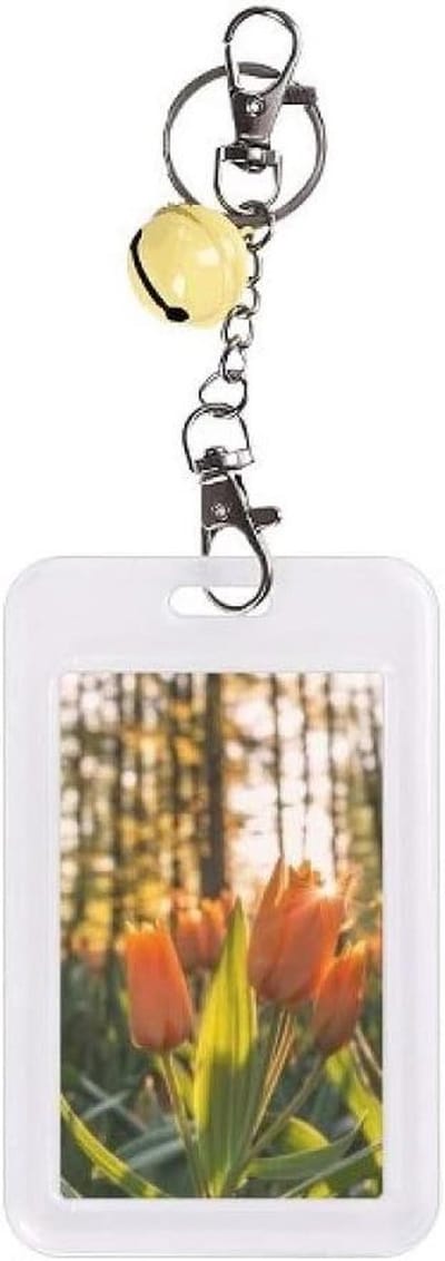 Kaarthouder - Beschermhoes Kaart - Identificatie Tonen - Duurzaam PVC Metaal - 8.6x5.4 cm - Geel Bell