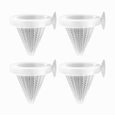 Voedercup 4 Stuks - Voederbak voor Vissen - Voederbak Aquarium - Voederbak met Sukkels - Controle Voedselverdeling - Geschikt voor Fish Tank