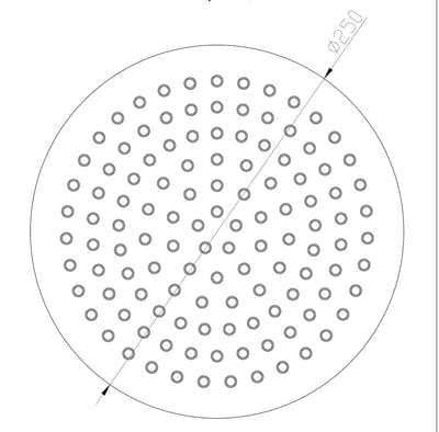 Wiesbaden 304-Ufo Hoofddouche Rond 25 Cm Mat Zwart