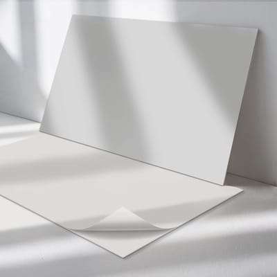 Wallfluent Vinyl Wandpaneel - Kleur Grijs PVC Muurpaneel - 100 cm x 50 cm - Grijs PVC wandpaneel - 1 stuk - Rechthoekig Wandbekleding Vinyl - Patroon Wandpaneel - Zelfklevende Wandbekleding - Wandpaneel Keuken en Badkamer