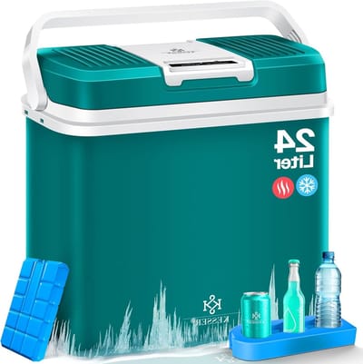 Thermo-elektrische koelbox - Koeltas Thermobox - Dranken Koel Houden - Koelt en Verwarmt - 24 Liter - Petroleumgroen