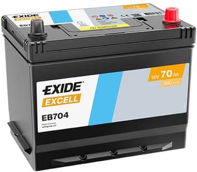 Hoge Prestaties 12V Accu met 70Ah en 540A Koudstartvermogen