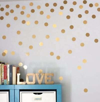 CHPN - Muurstickers - Muurdecoratie - Rondjes - Dots - Goud - Ronde Muurstickers - 50 stuks - Kinderkamer decoratie - Babykamer - 4CM - Kraamcadeau