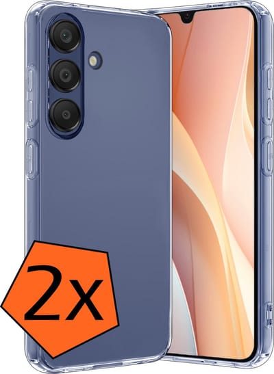Hoes - 2 Stuks - Geschikt voor Samsung Galaxy A15 - Sterk & Shockproof - Case Siliconen - Back Cover - Telefoon Hoes - Transparant