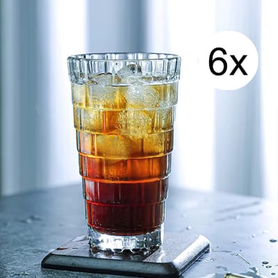 Drinkglazen - Waterglazen - Set van 6 - 350 ml - Waterglas - Longdrink - Transparant
