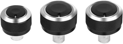 Dailygoods- Ac Knop Aluminium - Vervanging - Bediening - Dashboard - Hoge Gevoeligheid - Perfecte Pasvorm - Bedieningsknop