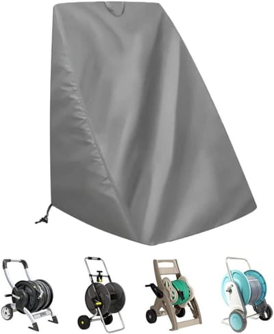 Tuinslanghaspel Cover - Slanghaspelhoes Buiten - Bescherming Slanghaspel - Waterdicht Oxford Doek - 66x63x88 cm - Grijs