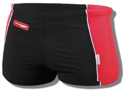 Zwemboxer Tiret Rood met pocket en rits - Maat S - Zwemboxer Heren Rood - Stanteks