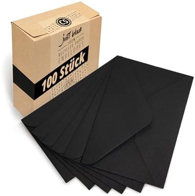 Enveloppen zonder venster - C5 formaat 220 x 156 mm - 100 stuks - zwart