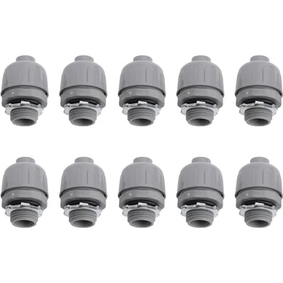 10 Stuks Vloeistofdichte Conduit Connector 1 Inch NPT Nylon 6 Elektrische Conduit Fitting voor Thuis