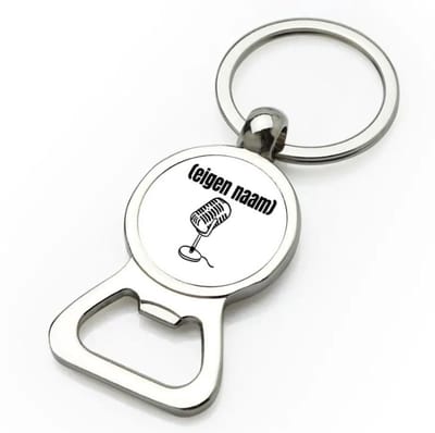 Akyol - microfoon met eigen naam flesopener - Microfoon - muziek liefhebbers - iemand die houdt van muziek - verjaardag - cadeau - kado - 9 bij 3 cm