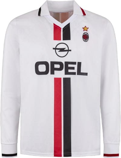 AC Milan Retro Shirt Uit 1995-1996 (Lange Mouwen)