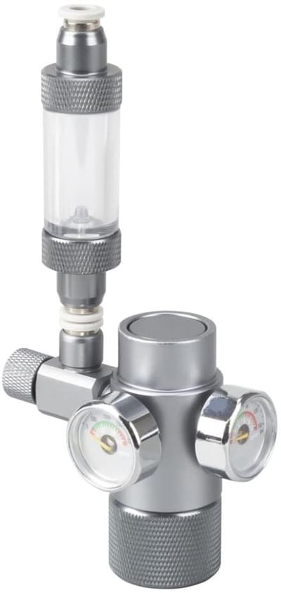 Dailygoods- CO2-regelaar voor aquarium - drukregelaar met W21.8 aansluiting - CO2-manometer - nauwkeurige drukregeling - hoogwaardige aluminiumlegering - compact ontwerp met dubbele meter