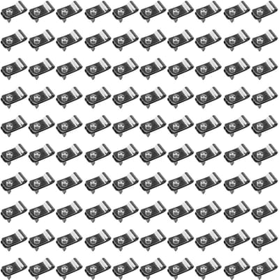 Dailygoods- Hekwerk Montageclips 100 Stuks - Roestvrij Staal - Hekpaneelklemmen - Draadclips - Sterk en Duurzaam - Voor Lasdraad Installatie - Hekclip