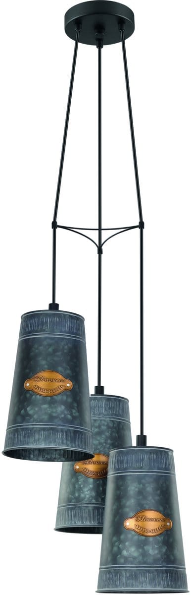 EGLO Honeybourne Hanglamp - E27 - Staal - Zwart|Goud