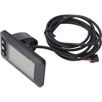 Elektrische Fiets LCD Display Meter Snelheid Batterij Weergave Fiets Bedieningspaneel met Waterdichte SM 5Y Connector voor black