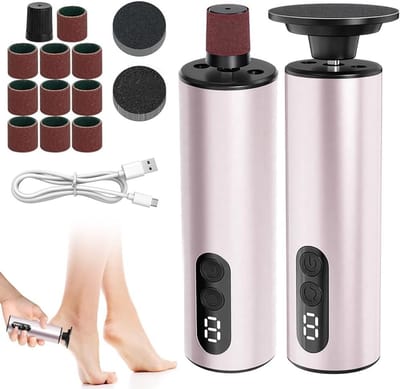Elektrische voetvijl voor pedicure, 100% waterdicht IPX7, met 54 snelheden en 30 schuurpapier, draadloos en oplaadbaar voor optimale voetverzorging