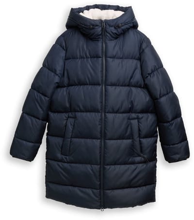Tom Tailor Denim - Pufferjas met capuchon - Maat XL - sky captain blue
